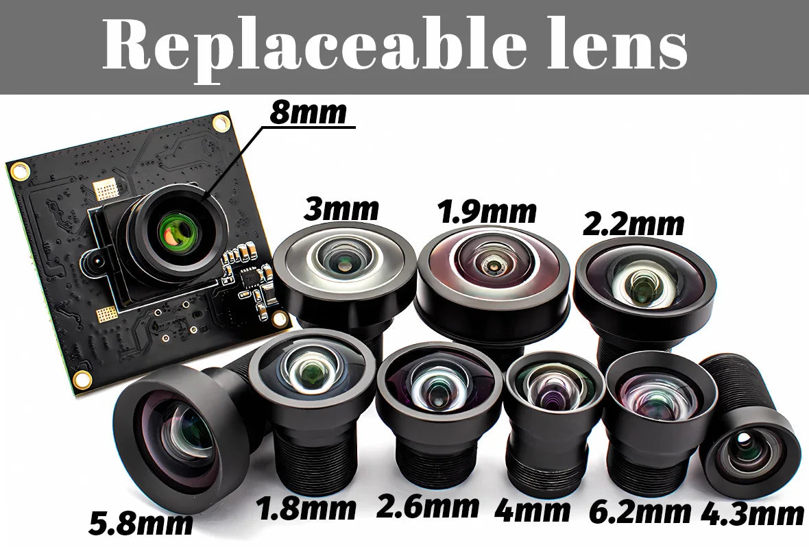USB3.0 Global Shutter Camera Module 2.3MP 120FPS High Frame Rate Webcam With No Distortion M12 Lens Plug And Play For Video Live