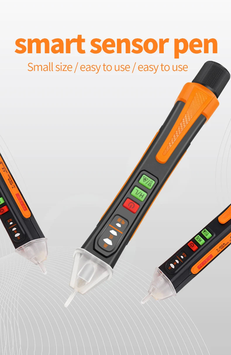 Non-Contact Voltage Tester Pen Smart Voltage Detector Infrared Indicator 12-1000V Test Pencil Breakpoint Finder With Flashlight