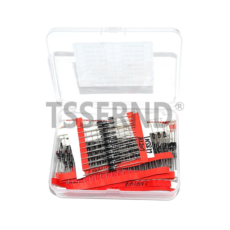 350PCS box Diodes kit 14Values Rectifier/Fast Recovery/Schottky/Switching Diode Set 1N4001 1N4007 1N4148 RL207 UF4007 FR107 207