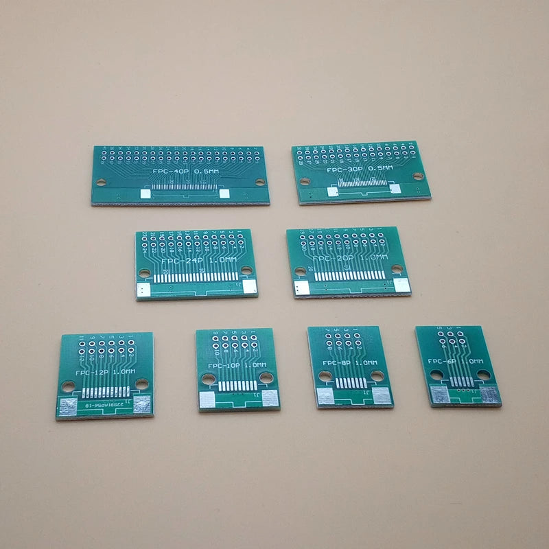 5pcs Double Side 0.5mm 1mm 6/8/10/12/20/24/30/40 Pin to DIP 2.54mm FPC/FFC SMT Adapter Socket Plate PCB Board Connector DIY KIT