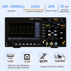 Owon SDS210S 2CH 100-200MHz 1GS/s 14Bit 25MHz FFT Scope Digital Oscilloscope  with Signal Generator Function