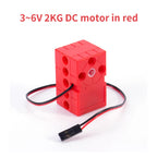 Programmable  2KG 360 Degree Servo&Motor Compatible With LEGO Building Blocks Projects Suitable Dual Output Shaft DIY Parts