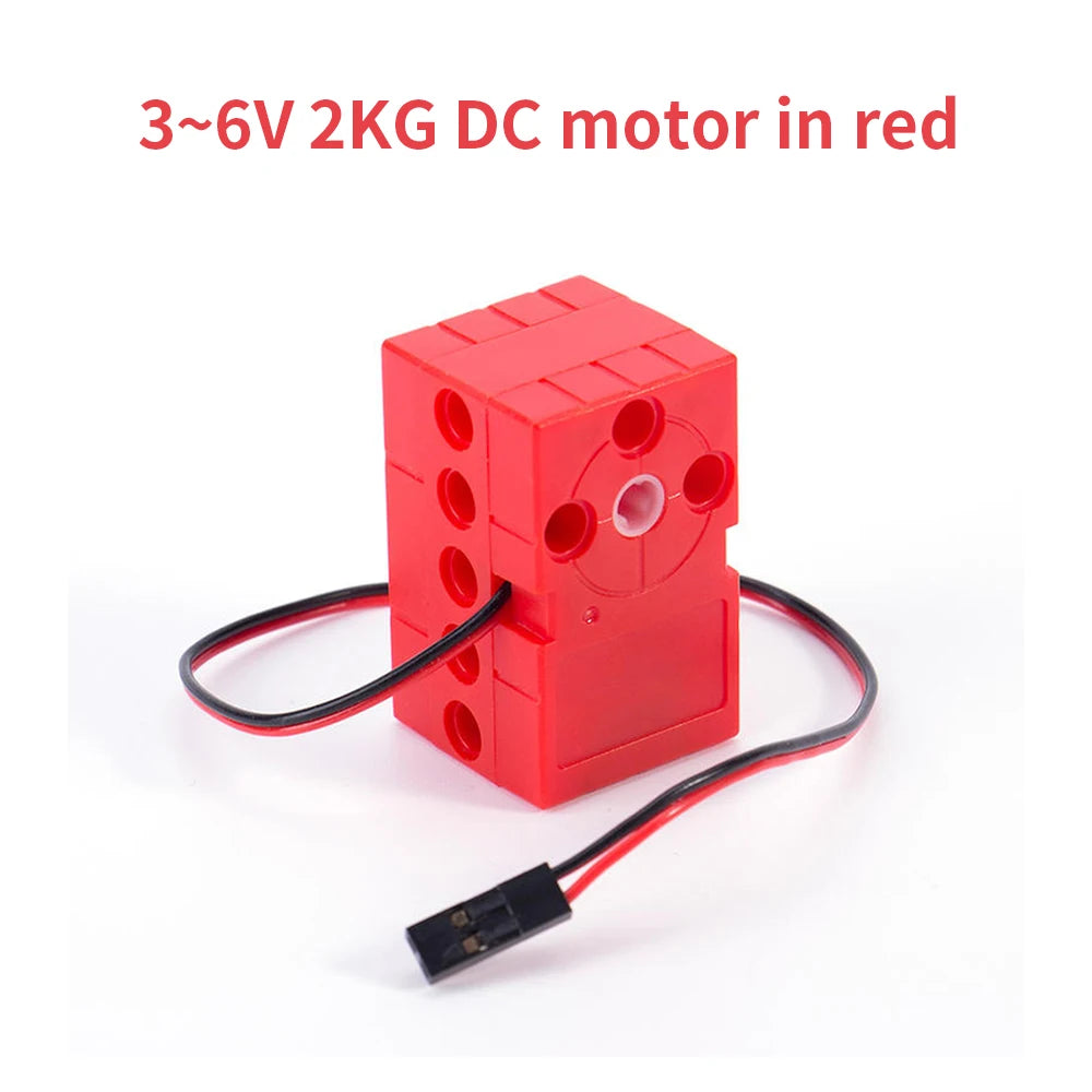 Programmable  2KG 360 Degree Servo&Motor Compatible With LEGO Building Blocks Projects Suitable Dual Output Shaft DIY Parts