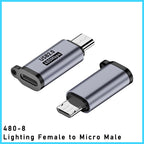 TYPE-C adapter Micro USB Mini USB Adapter lighting Female To Micro Usb Male Converter for Phone Tablet Camera Charging Adaptor