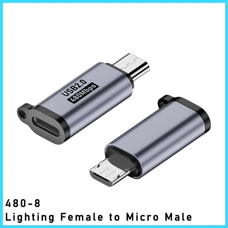 TYPE-C adapter Micro USB Mini USB Adapter lighting Female To Micro Usb Male Converter for Phone Tablet Camera Charging Adaptor
