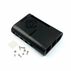 for Raspberry Pi 4B ABS injection molded case with a black and white heat dissipation fan