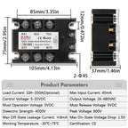 EARU Three Phase DC Control AC Solid State Relay Module SSR 10A 25A 40A 60A 80A 100A 150A 200A 5-32VDC to 24-480VAC Heat Sink