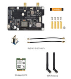 Waveshare PCIe To M.2 E KEY Adapter With PoE Function, Compatible With NGFF (M.2 E Key) Wireless NIC, Raspberry Pi 5 PCIe HAT