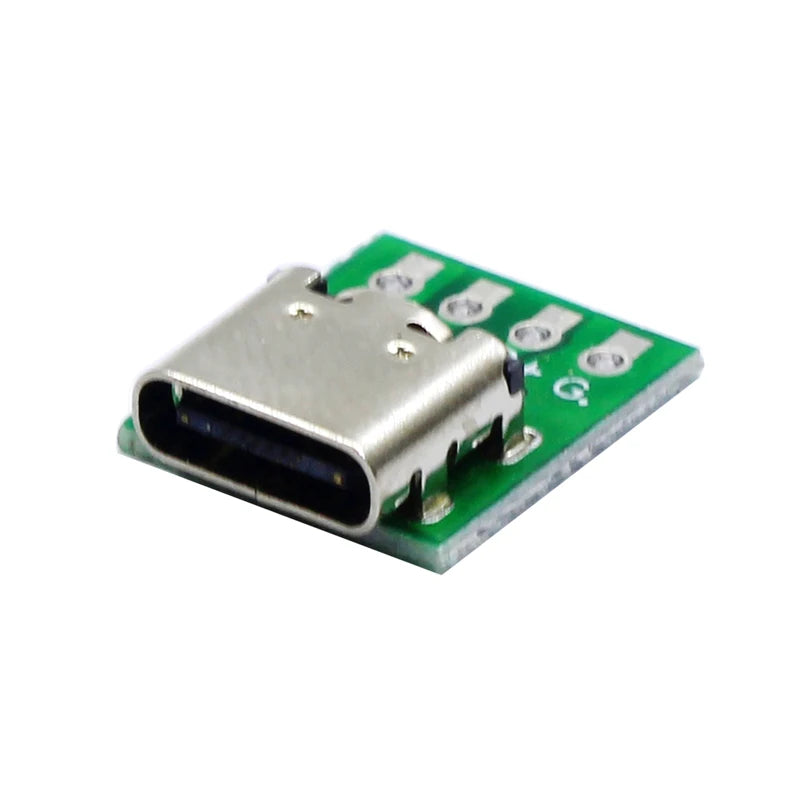 USB 3.1 Type-C 16-Pin Test Breakout Board Full Pinout Adapter Socket for Diagnosis & Data Cable Prototyping