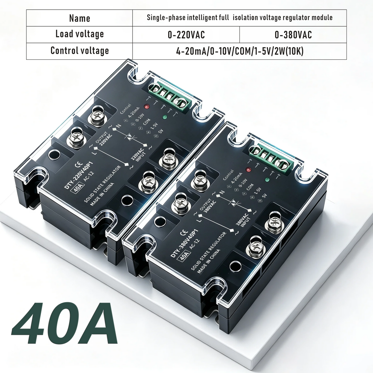 Voltage Regulator Relay Voltage Stabilizer Module Power Barrier Controller Enhanced Single Phase AC 10A-200A DTY