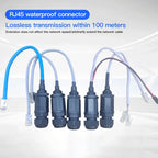 IP68 RJ45 Network Connector with LAN Wire M20 Waterproof Ethernet Retardant Terminal Connectors Quickly RJ45 Panel Plugs with DC