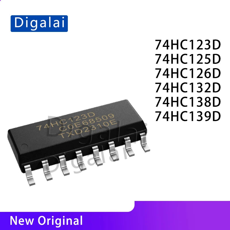 74HC123D 125D 126D 132D 138D 139D Logic ICs - Monostable Multivibrator Quad Buffers Schmitt Trigger NAND Decoders SOIC