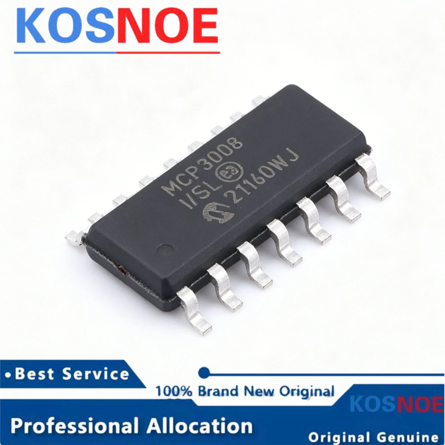 5PCS-10PCS MCP3008T-I/SL MCP3008-I/SL SOP-16 ADC Converter Chip 100%New Imported Original