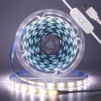 5V 2835 LED Strip Light USB 60Leds/m Flexible Fita Led Tape With Switch White Warm White Waterproof LED Lights for Room Decor