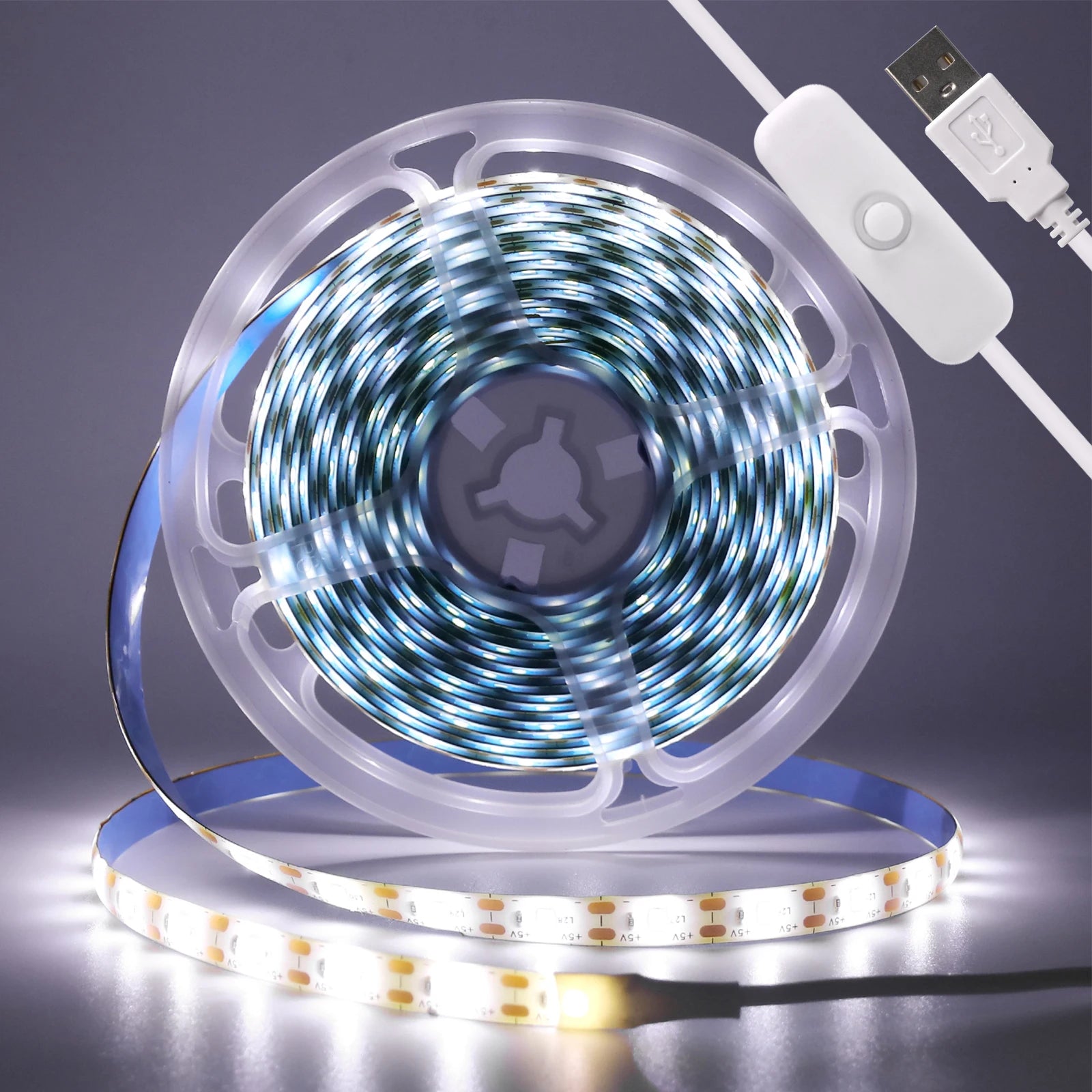 5V 2835 LED Strip Light USB 60Leds/m Flexible Fita Led Tape With Switch White Warm White Waterproof LED Lights for Room Decor