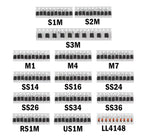 SMD Fast Switching Schottky Diode Assorted Kit Set M1 M4 M7 S1M S2M S3M SS14 SS16 SS24 SS26 SS34 SS36 RS1M US1M LL4148