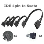 Molex 4 Pin Male to SATA Female Power Supply Cable,15 Pin SATA Power Splitter Converter Adapter Cable Hard Drive HDD SSD Cable