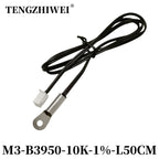 NTC Temperature Sensor Temperature Measurement Thermistor 10K B3950 1% M3M4M5M6M8M10 Inverter Fan Wire Ear Fixed Probe