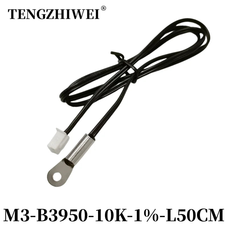NTC Temperature Sensor Temperature Measurement Thermistor 10K B3950 1% M3M4M5M6M8M10 Inverter Fan Wire Ear Fixed Probe