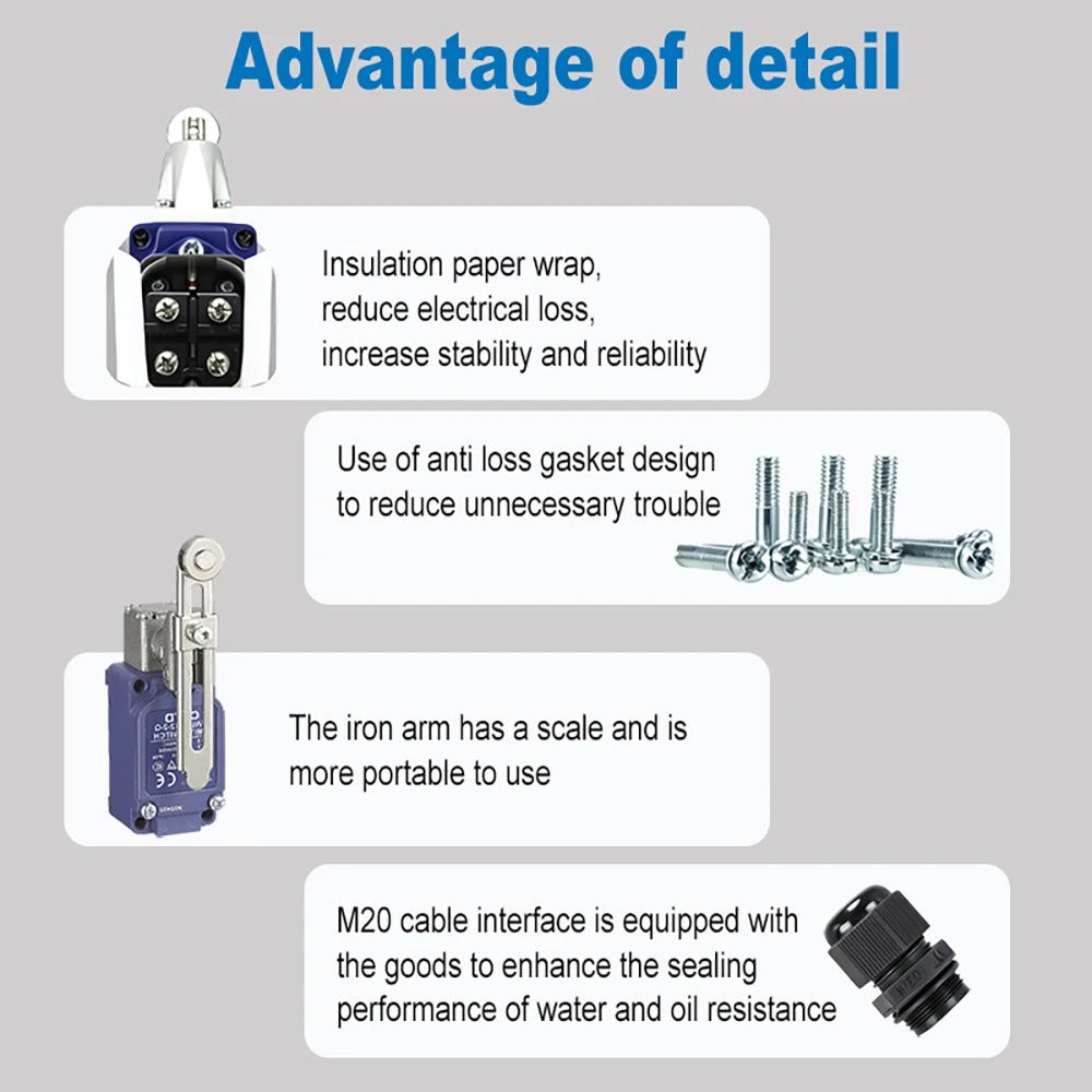 CNTD All new upgrade CWLD Heavy Duty Limit Switch IP66 DPDT 10A 380VAC Top Plunger Double-Break Aluminum Alloy Housing