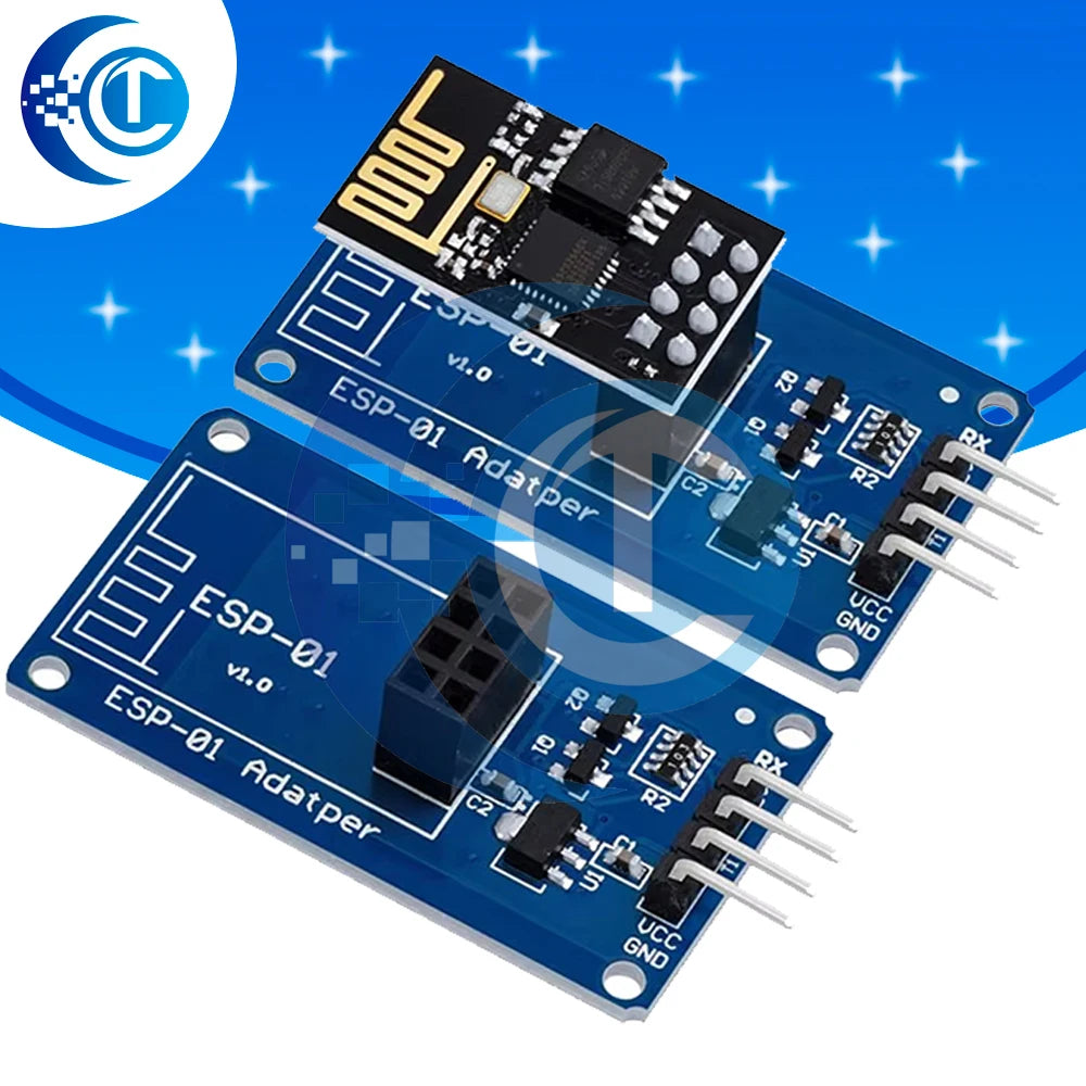 ESP8266 ESP-01 Serial WiFi Wireless Adapter Module 3.3V 5V Esp01 Breakout PCB Adapters Compatible For Arduino