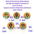 5PCS High Permeability Toroidal Common Mode Choke Inductor 3.3/4.7/6.8/10/15mH T18*10*10
