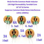 5PCS High Permeability Toroidal Common Mode Choke Inductor 3.3/4.7/6.8/10/15mH T18*10*10