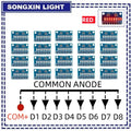 3-24V 8 Bit Blue/Red Common anode/cathode LED indicator Module Breadboard starter kit Board for MCU ARM 3d printer UNO MEGA2560