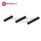 100pcs 2.54mm Male 1X3/4/5/6/7/8/40P L7.5 Low Profile Breakable Rohs Goldplate Single Row Straight PCB Male Pin Header Connector