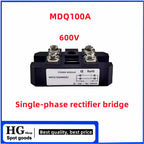 100A MDQ100A-12V 24V 36V 48V 60V 220V 600V 800V  1000V 1200V 1600V MDQ100A single-phase rectifier bridge AC-DC module 100Amp 160
