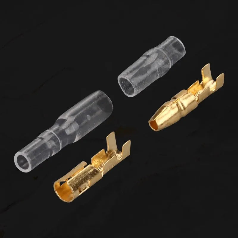 4.0 Bullet Crimp Terminal Car Electrical Wire Connector with Insulated Sleeve Copper Male and Female Quick Wire Connectors Sets
