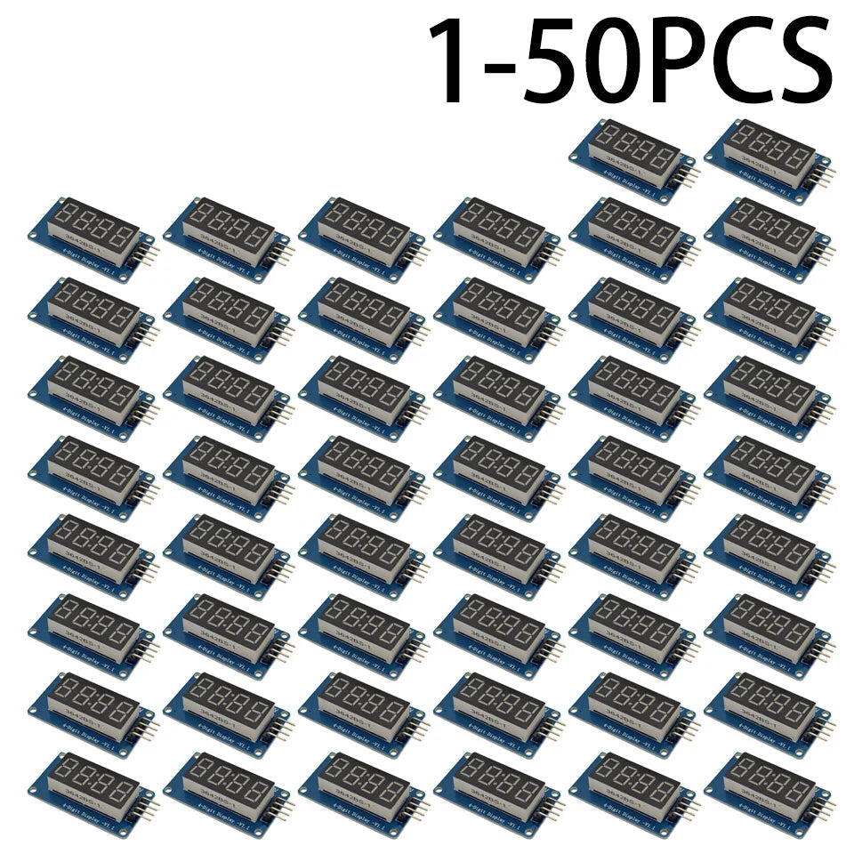 1-50PCS TM1637 LED Display Module For Arduino 7 Segment 4 Bits 0.36Inch Clock RED Anode Tube Four Serial Driver Board Pack