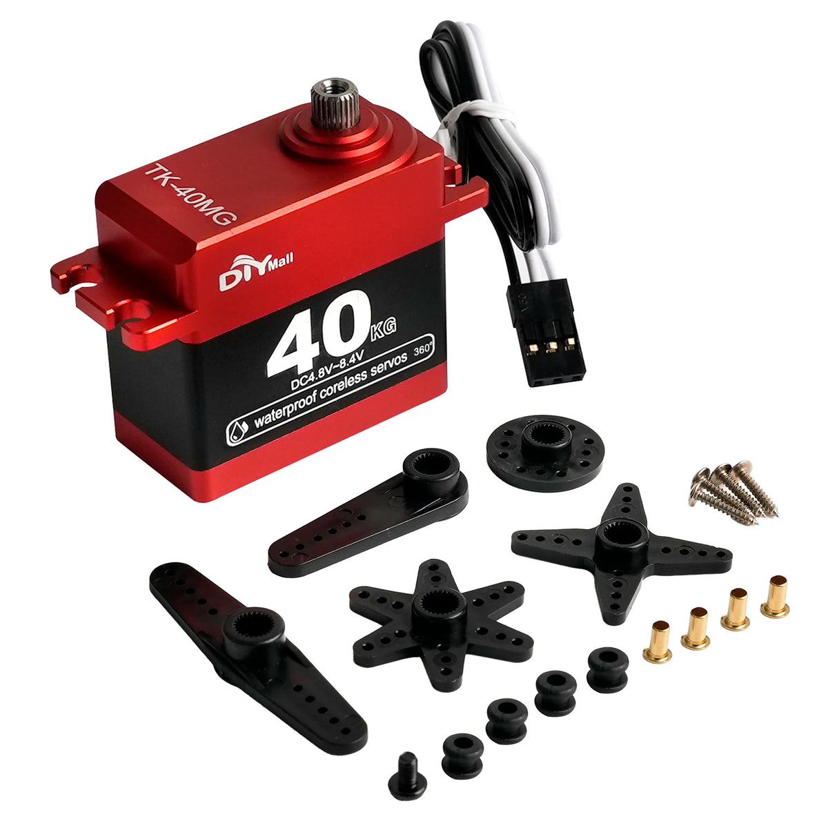 40KG Digital TK-40MG Servo Coreless Motor High Torque 180°/270°/360° Full Metal Servos DIY Parts For 1:8 1:10 1:12 RC Car Model