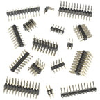50pcs 2.0mm Pitch Pin Header Single Row Double Row 90 Degree Curved Needle Copper Foot Pin 2*2P/3P/4P/5P/6P/7P/8P/12P