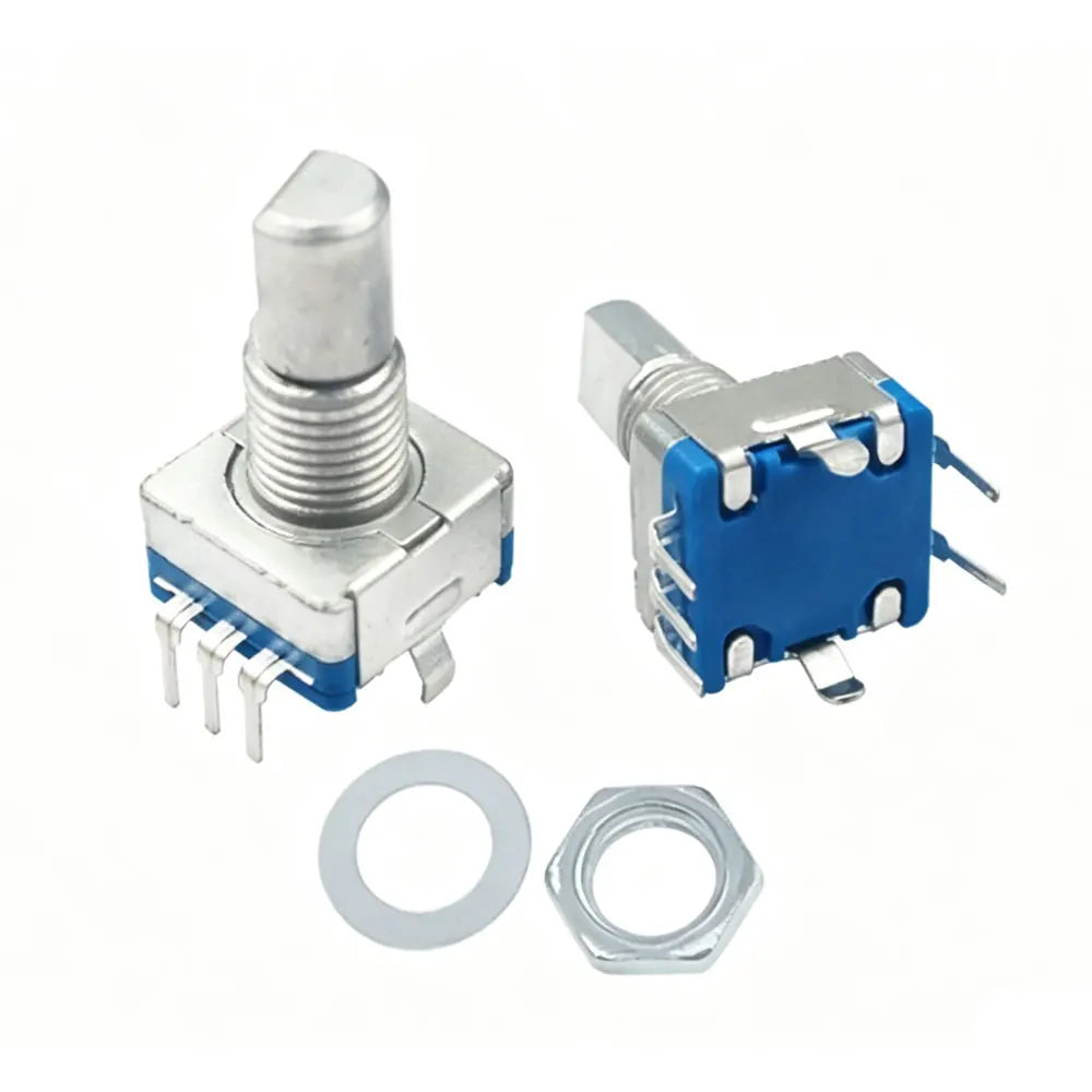 5pcs 20Position Incremental 360 Rotary Encoder Knob Button Switch EC11 Arduino Digital Potentiometer 15/20mm Plum Half Shaft