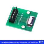 FPC/FFC Adapter Board with Soldered Pin Header, 0.5mm Connector to Straight 2.54mm Pin Header, Adapter Socket 4/6/12/24/40-80P