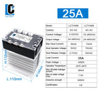 LCTC Three Phase Solid State Relay SSR Zero Cross 3-phase Load Relay 3-32VDC Control With Radiator 380V10A 25A 40A 60A 80A 100A