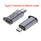 Usb Type C to Mini USB MicroUSB Adapter Micro USB to TypeC Mini USB Converter Connector Support Charge Data Sync 480Mbps 18W