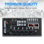 50W Metal Shell Bluetooth Amplifier Board with Display | 7.4V-12V Input | Power Adapter Cable Included