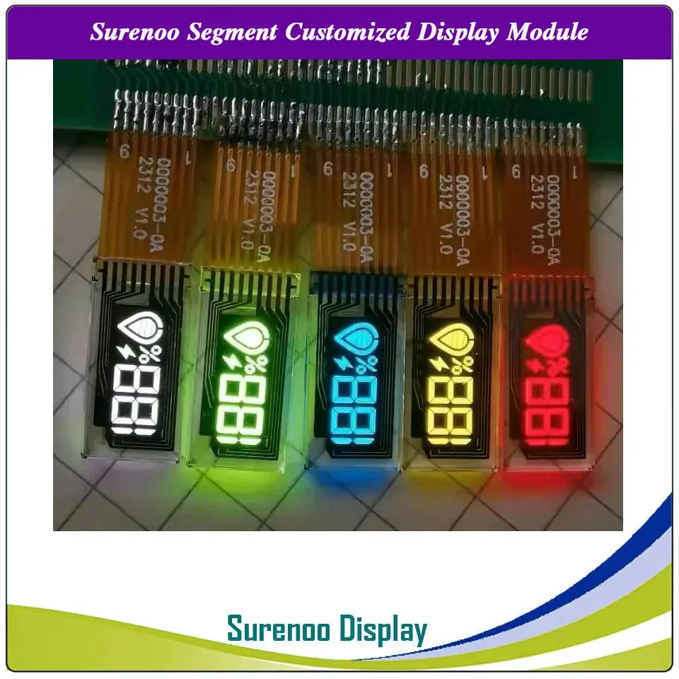 Surenoo 6-Digit "8 8 8.8.8.8" 7 Segment Digital 5V  LCD Module Display Screen Panel build-in HT1621 Controller w/ Backlight