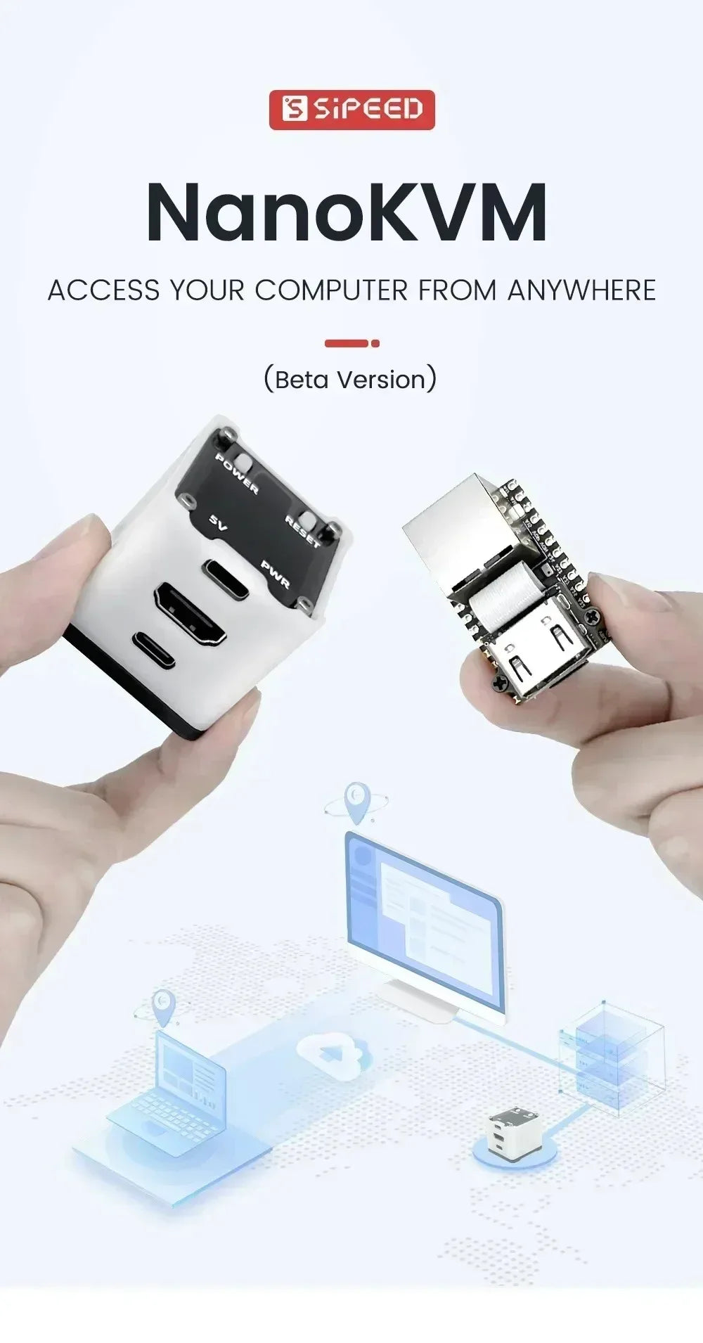 NanoKVM Series Sipeed Options Nano KVM-Lite/FULL/USB PCIe Nano RISC-V Mini Remote Power/OS Control For Raspberry Pi