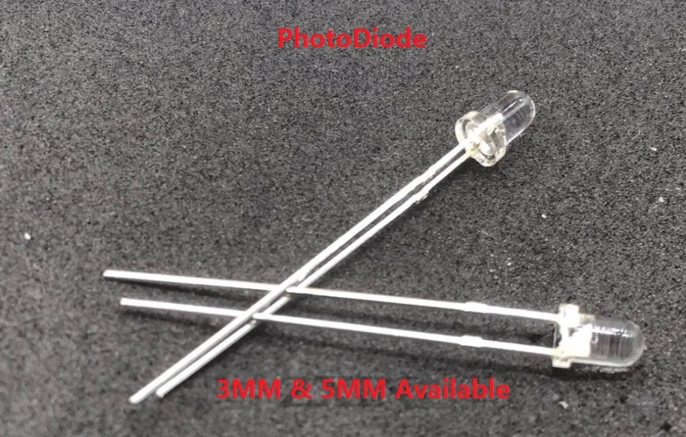 20pcs 3MM Photodiode Photosensitive Diode Photosensors Photo LED 5MM F3 F5