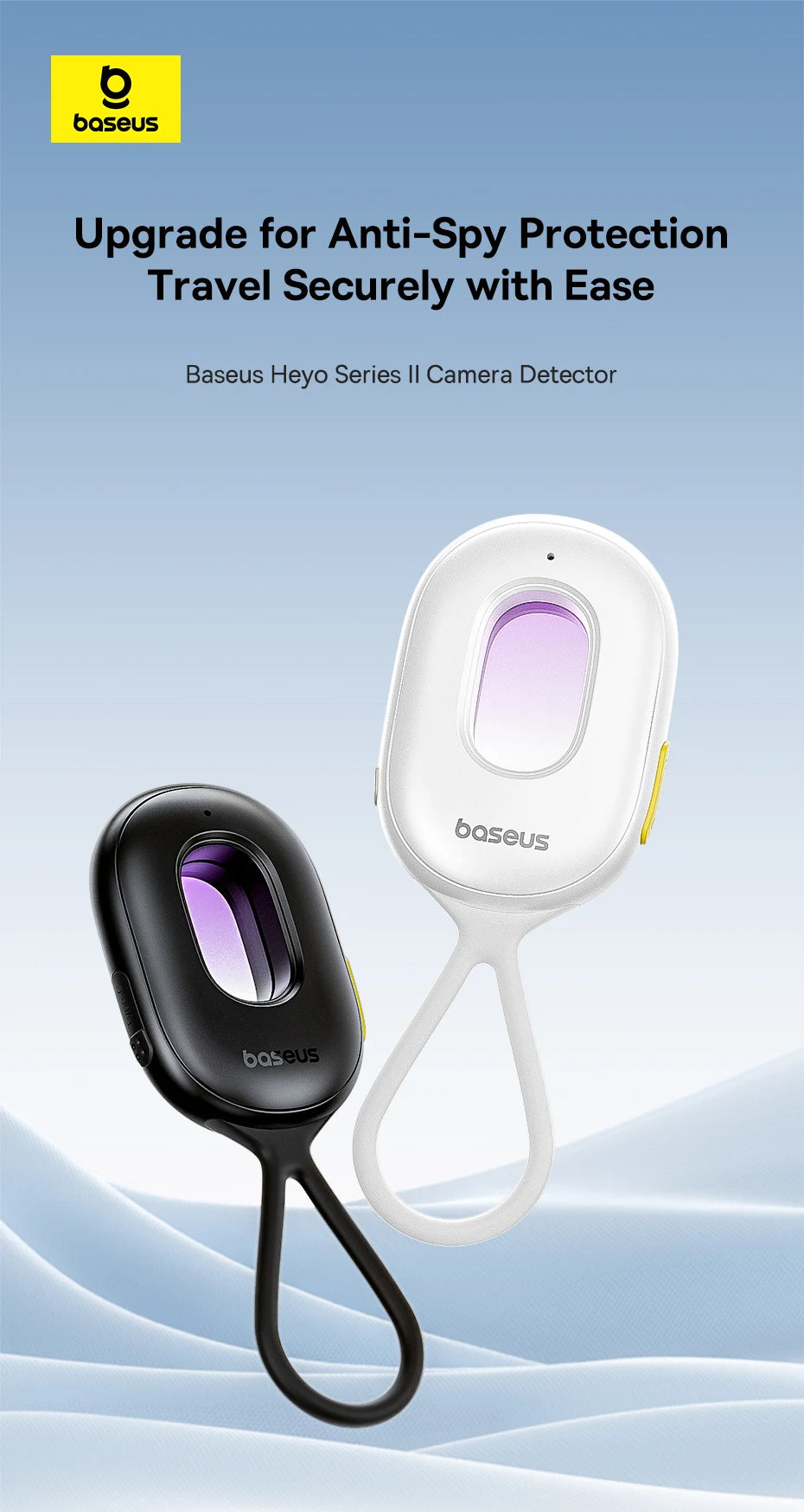 Baseus 2PCS Security Alarm Detector Upgrade Sound Protection Sensor for Door Window Camera Anti-theft Alarm Equipment Detector