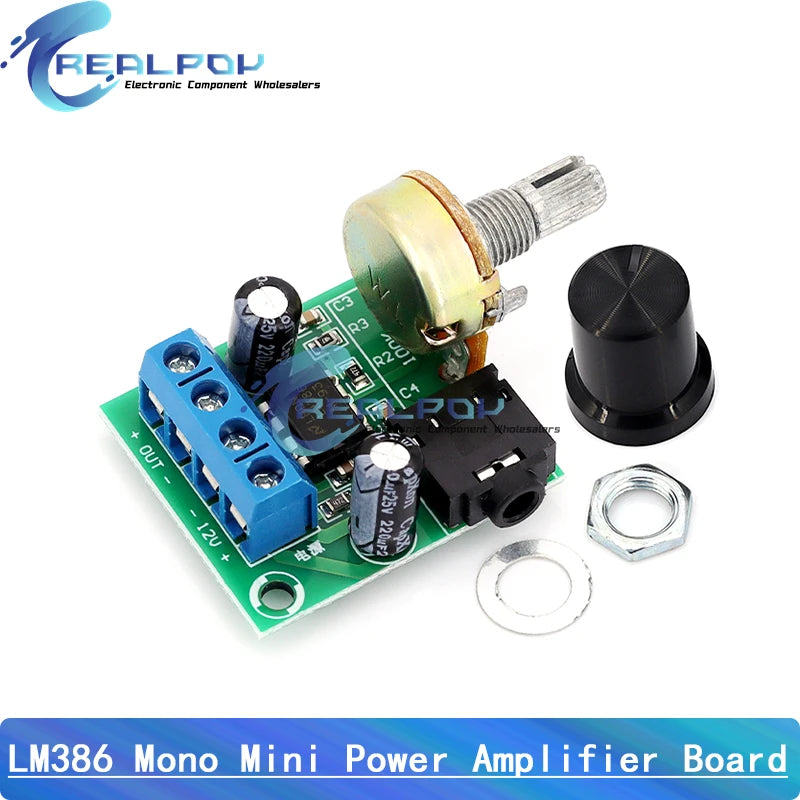 DC 3V-12V LM386 Mono Mini Power Amplifier Board YX1667 Audio Power Amplifier Board Adjustable Volume Mini Power Amplifier Module