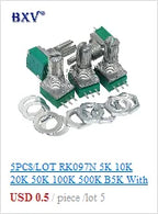 WH138-1 Potentiometer Adjustable Resistance Speed Regulator With Switch WH138 B5K B10K B20K B50K B100K B250K B500K 10K 100K 2PCS