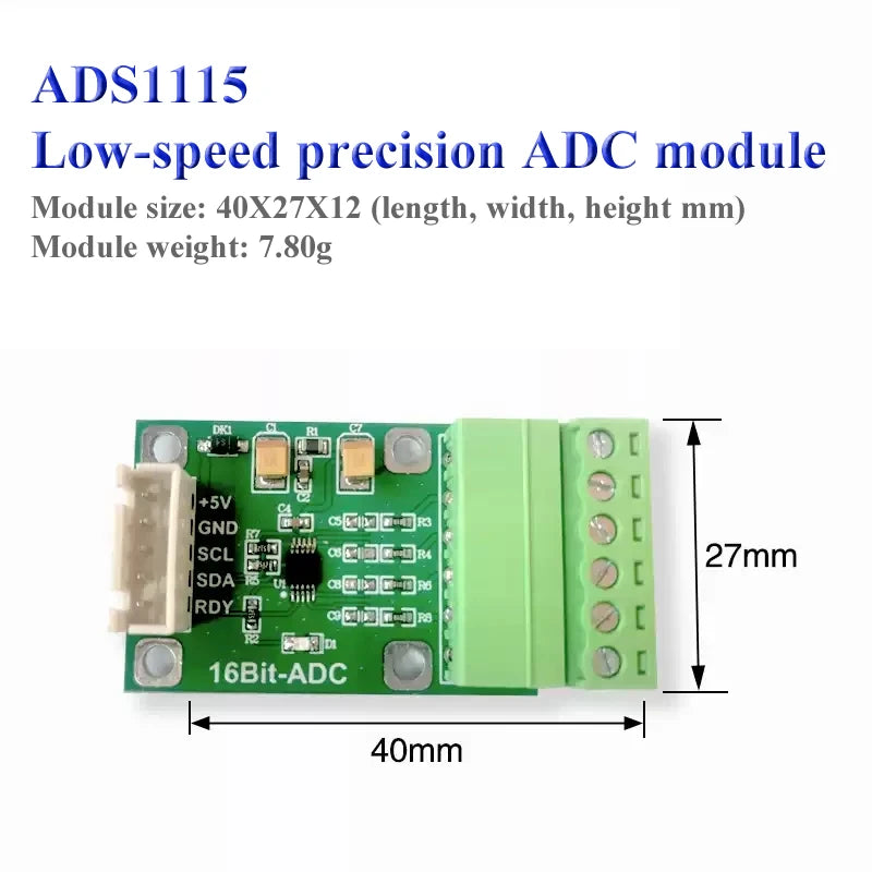 ADS1115 Sampling Module,Precision ADC Module,Low speed Four Channel Sampling Compatible with ADS1113/1114