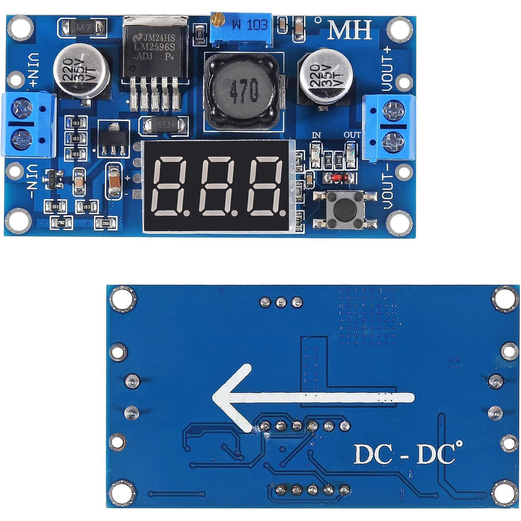 2pcs LM2596S LM2596 DC-DC Buck Converter Adjustable Step-Down Voltage Regulator Power Module 36V 24V 12V to 5V 2A Voltage