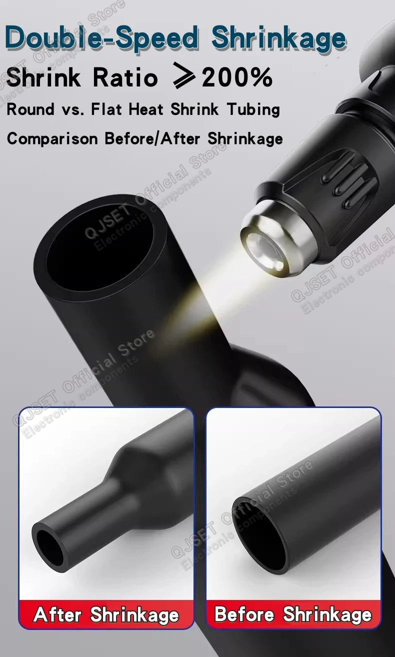 1M/5M Black Heat Shrink Tubing Insulation Sleeve Wire Protective Cover Cable Data Cable Repair Heat Shrink Sleeve 1 2 3 4 5-50mm