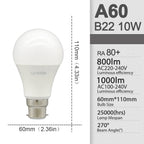 10Pack B22 LED bulb Lamp 220V 110V No flicker 8W 9W 12W 18W 24W Hight birght Warm lighting for home derection