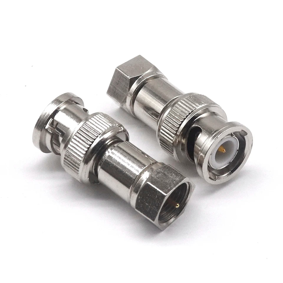 BNC to F TV female male straight connector F to BNC quick plug adapter coaxial connector